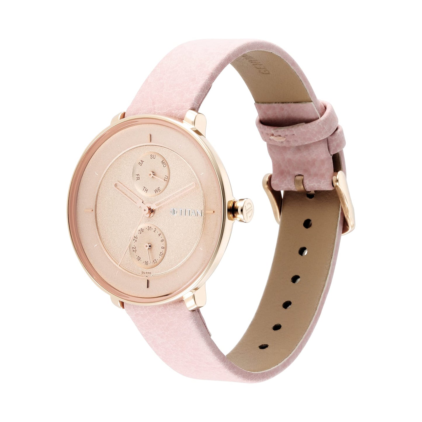 Titan Pastel Dreams Brown Dial Analog Leather Strap Watch for Women-NS2651WL06