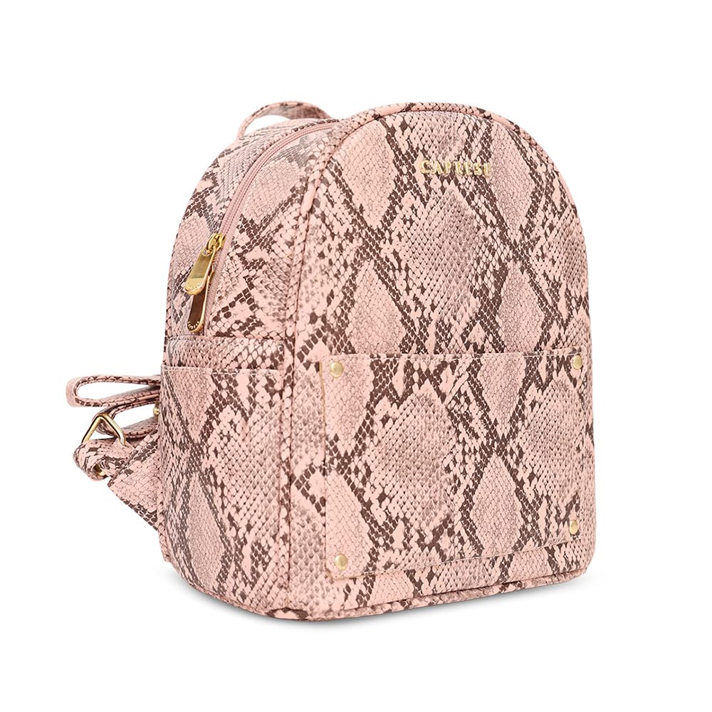 Caprese Canes Fashion Backpack for Women (Small, Blush)