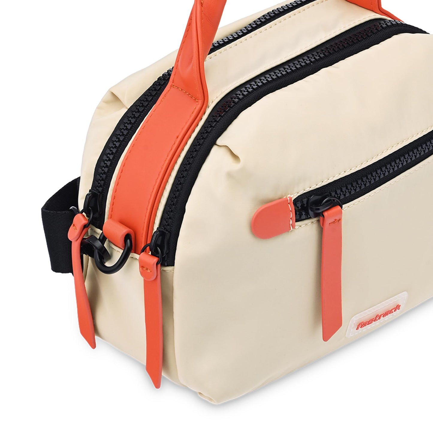 Fastrack Sling Bag for Men & Women | Medium Nylon Sling with Colorblock Design, Zipper Closure, Webbing Strap & Detachable Sling | 2 Compartments with Internal Utility Pockets for Everyday Use