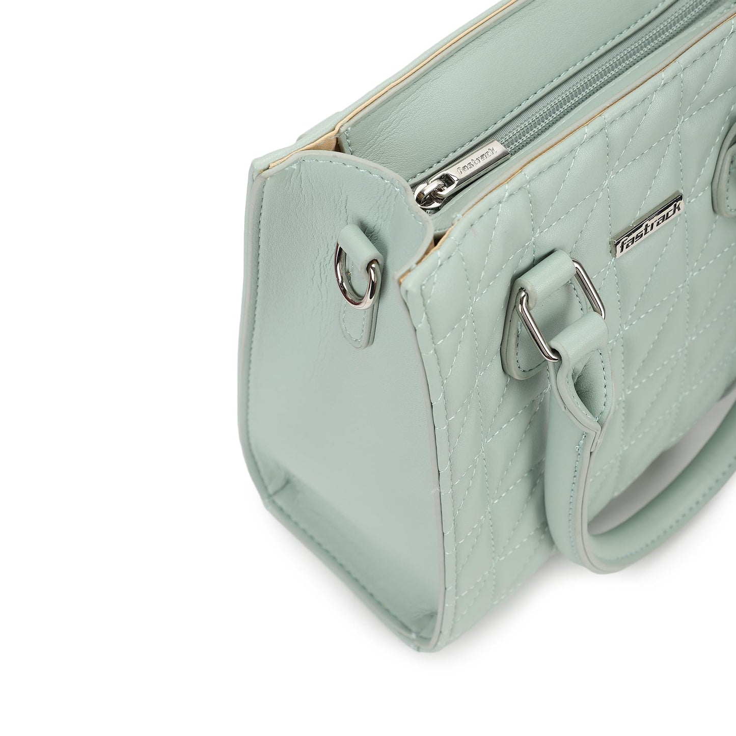 Fastrack Quilted Satchel For Women, Ladies And Girls | Stylish And Trendy Satchel Handbag For Girls, Ladies And Women | Made Up Of Premium Semi-Pu Material, Green
