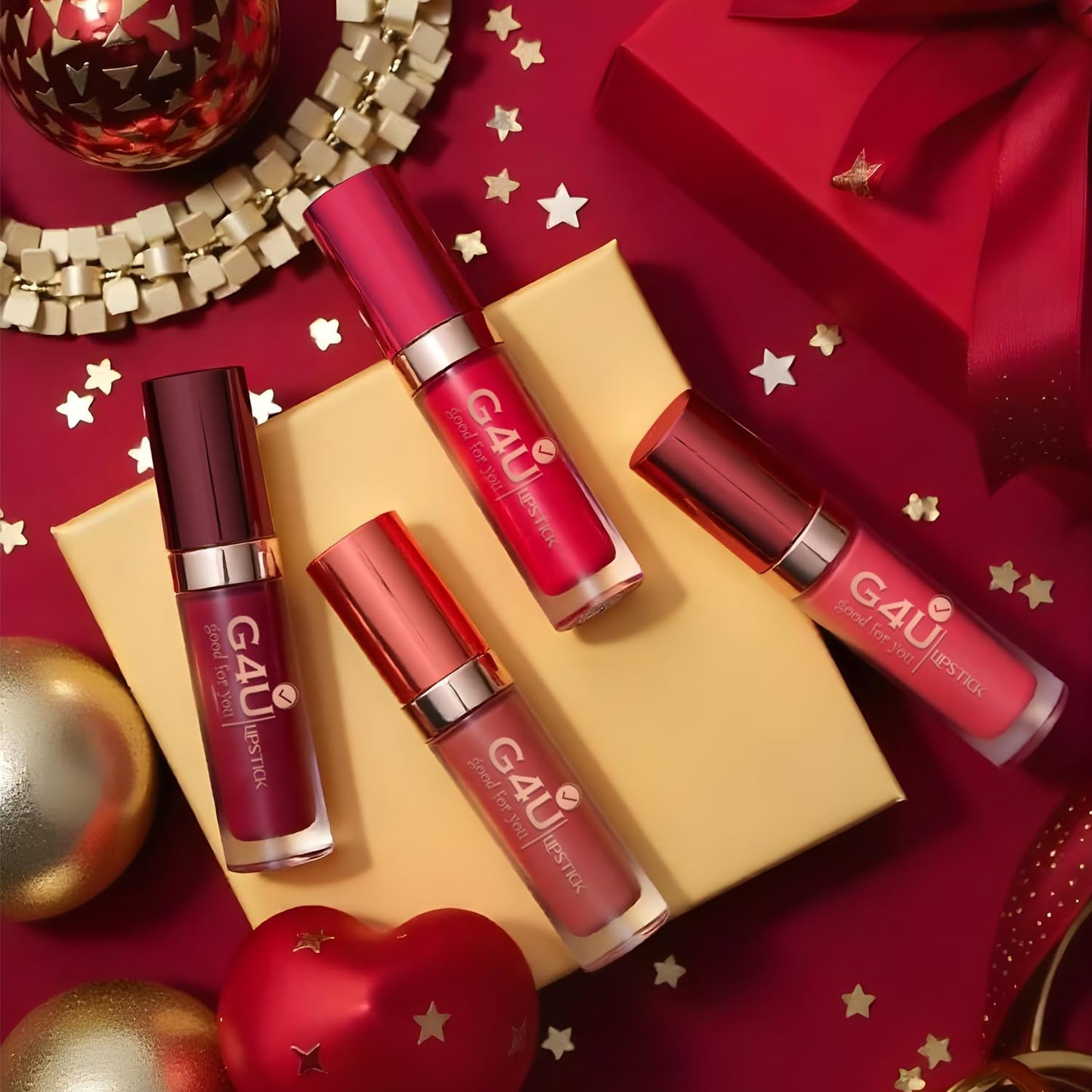 G4U Matte Lipstick for Women | Long Stay & Non-Transfer | Velvet Finish | Enriched with Vitamin E | Perfect for Daily & Party