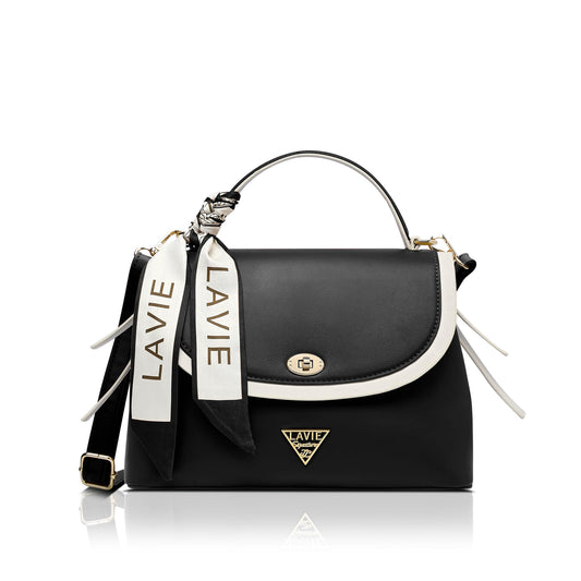 Lavie Signature Women's Plano 2C Flap Satchel Handbag for Women|Satchel Bag for Work|Ladies purse|Stylish Shoulder Bag|Gift For Women