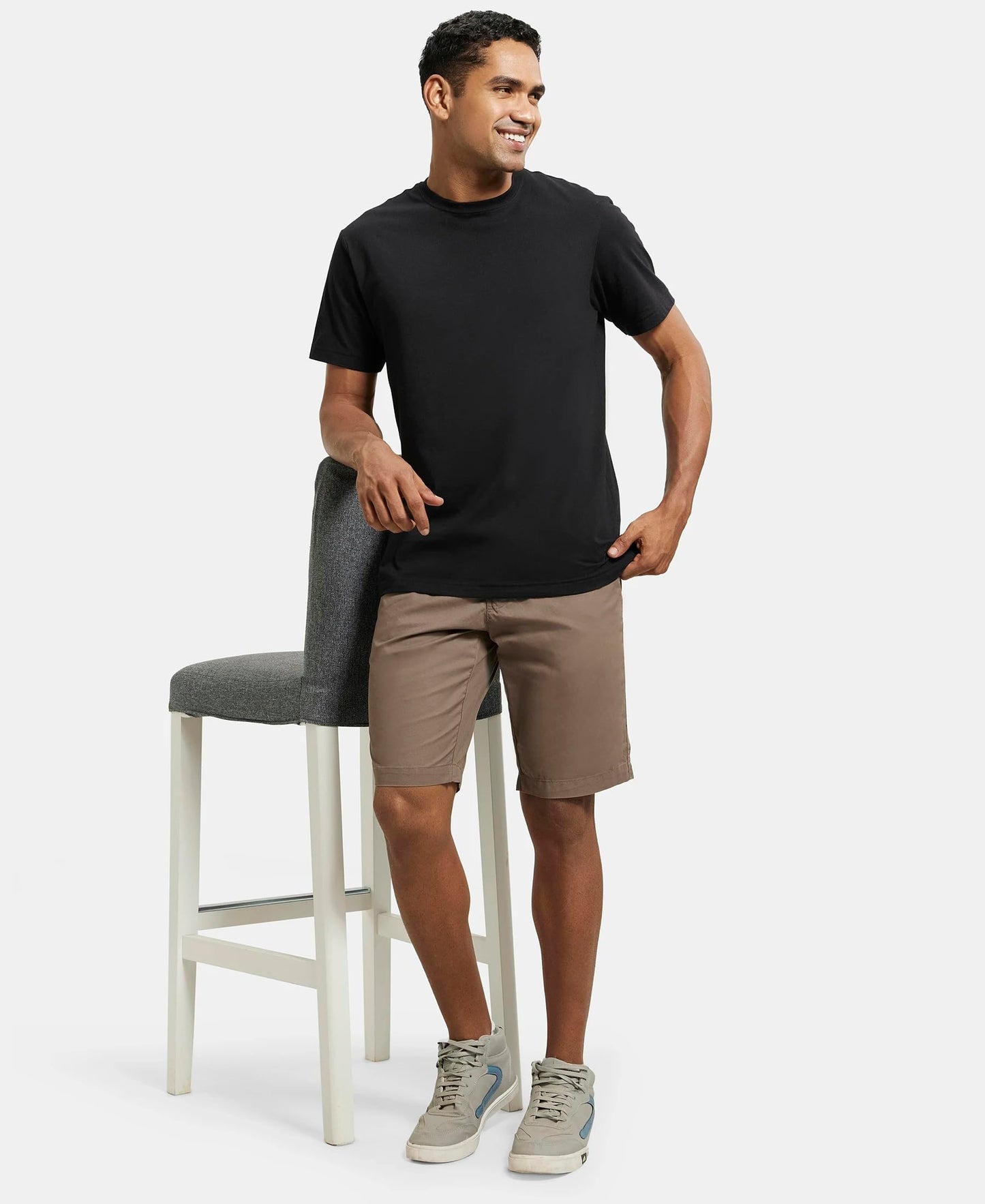 Jockey Men's Regular Shorts (1203_Dark Khaki_XL_Dark Khaki_X-Large)