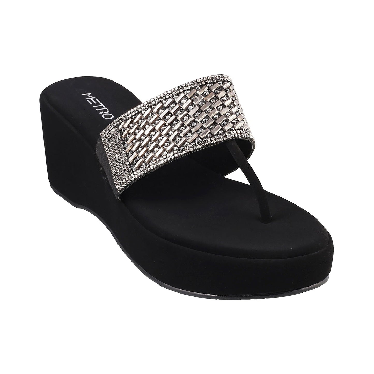 Metro Women Black Synthetic Sandals ( Size Euro38/Uk5 ) ( 54-3328-11-38-Black )