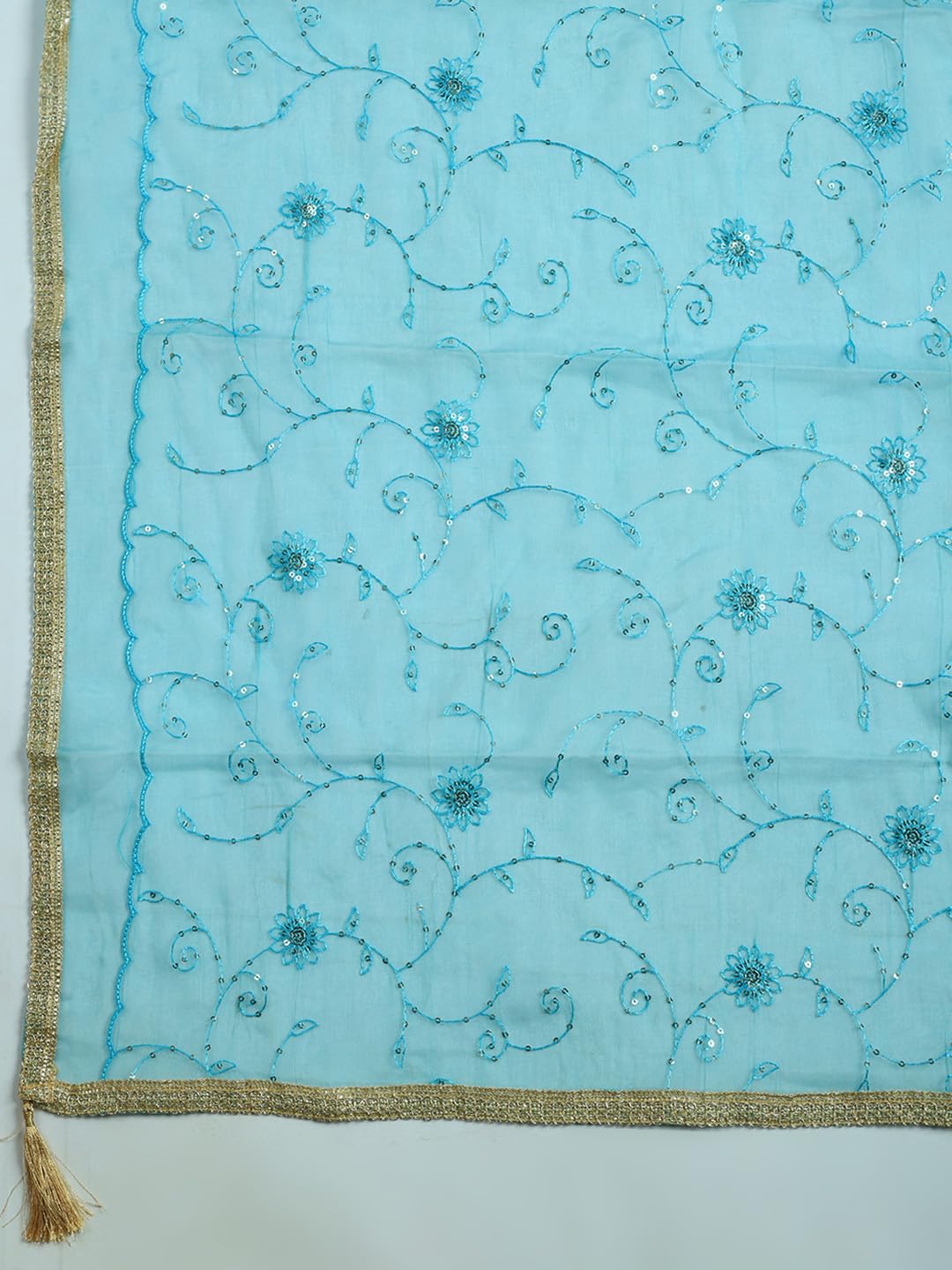 Meena Bazaar Printed Cotton Unstitched Kurta with Bottom & Dupatta