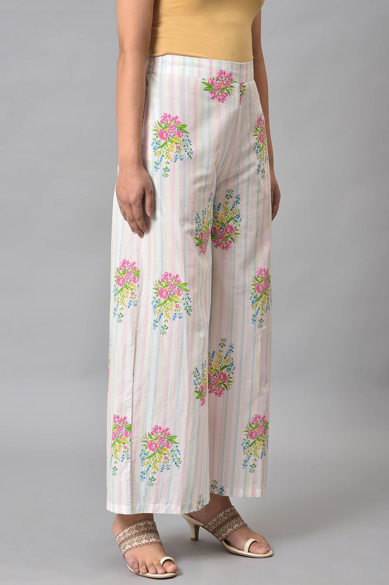 W Pure Cotton Strechable Parallel Pants for Women | Pure Cotton Parallel Pants for Women | Trousers for Women | W for Woman