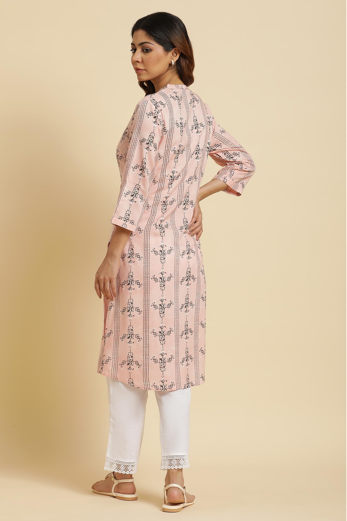 W for Woman Women's 100% Viscose Regular Kurta