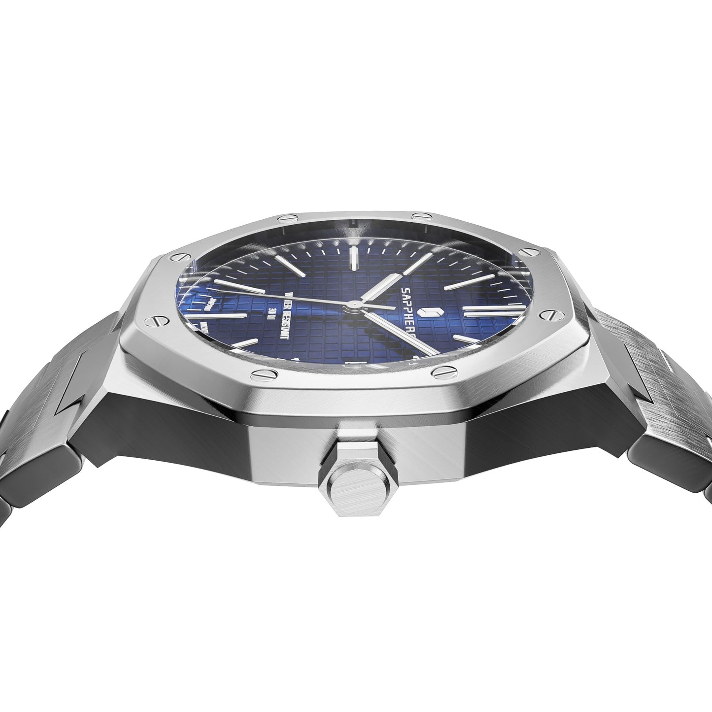 Sapphero Mens Watches Quartz Movement Chronograph Leather Strap Fashion Business Sport Design 30M Waterproof Scratch Resistant Elegant Gifts for Men