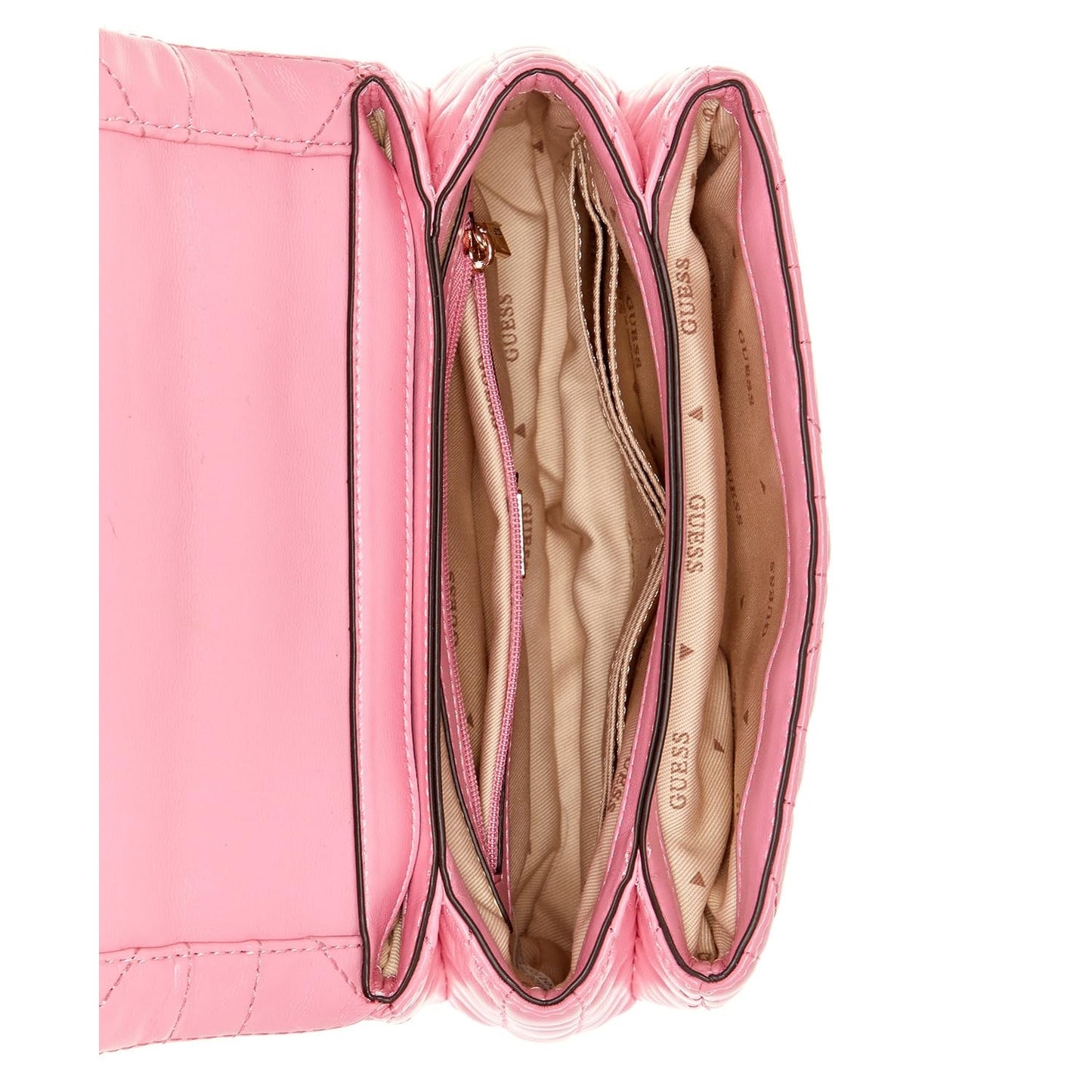 Guess Women's Pink Quilted Crossbody Bag| Ladies Purse Handbags | Gift For Ladies