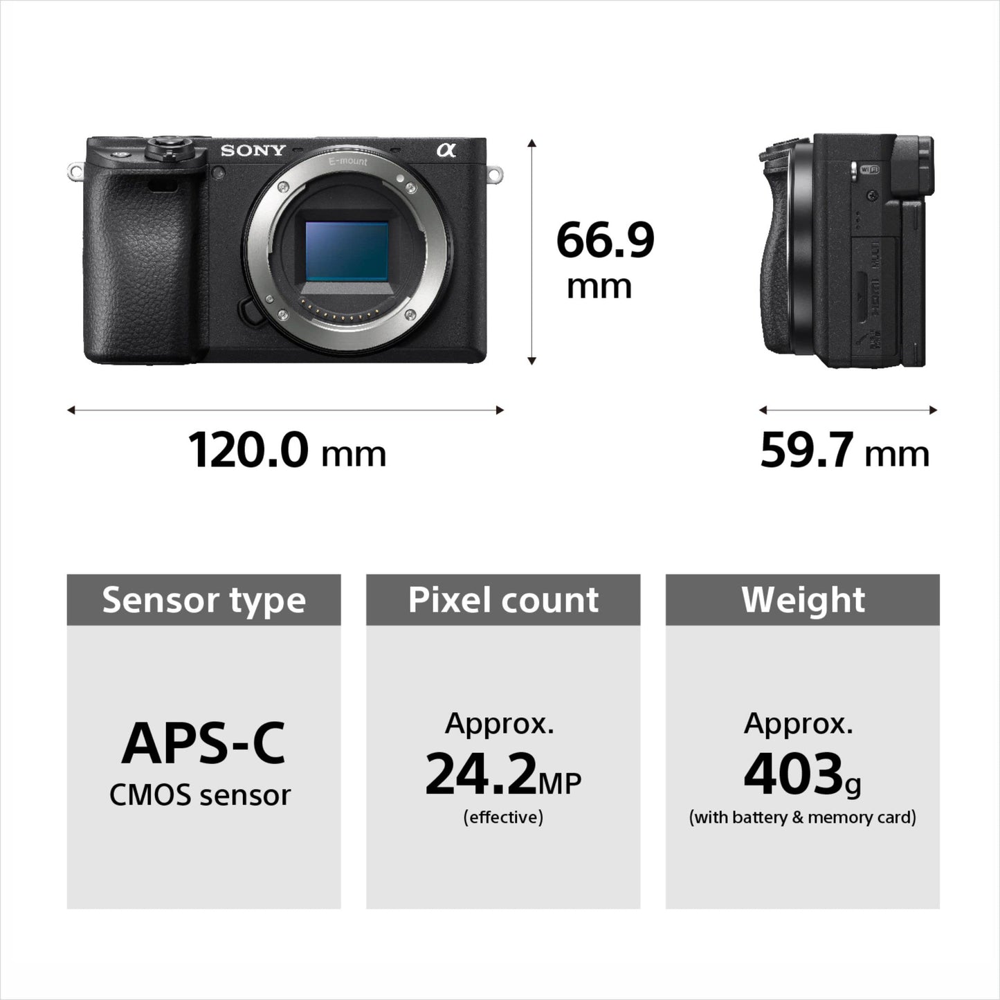 Sony Alpha Ilce-6400 24.2Mp Mirrorless Digital SLR 16 GB Camera Body (Aps-C Sensor, Real-Time Eye Auto Focus, 4K Vlogging 16 GB Camera, Tiltable LCD) - Black