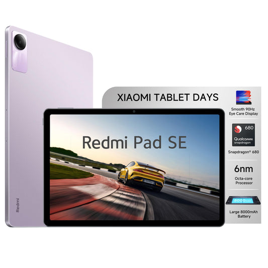 Redmi Pad SE| All Day Battery | Qualcomm Snapdragon 680| 90Hz Refresh Rate| 8GB, 128GB Tablet| FHD+ Display (11-inch/27.81cm)| Dolby Atmos| Quad Speakers| Wi-Fi| Purple