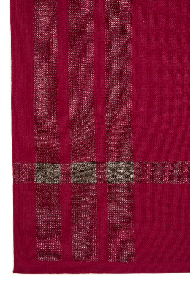 Soch Womens Wine Acrylic Woven Design Winter Shrug