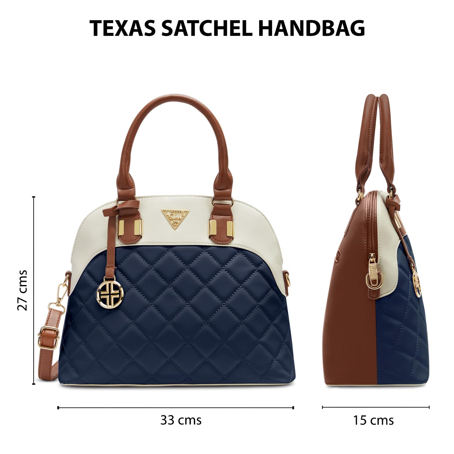 Lavie Signature Women's Texas Satchel Handbag for Women | Satchel Bag for Work | Ladies purse | Stylish Shoulder Bag | Gift For Women