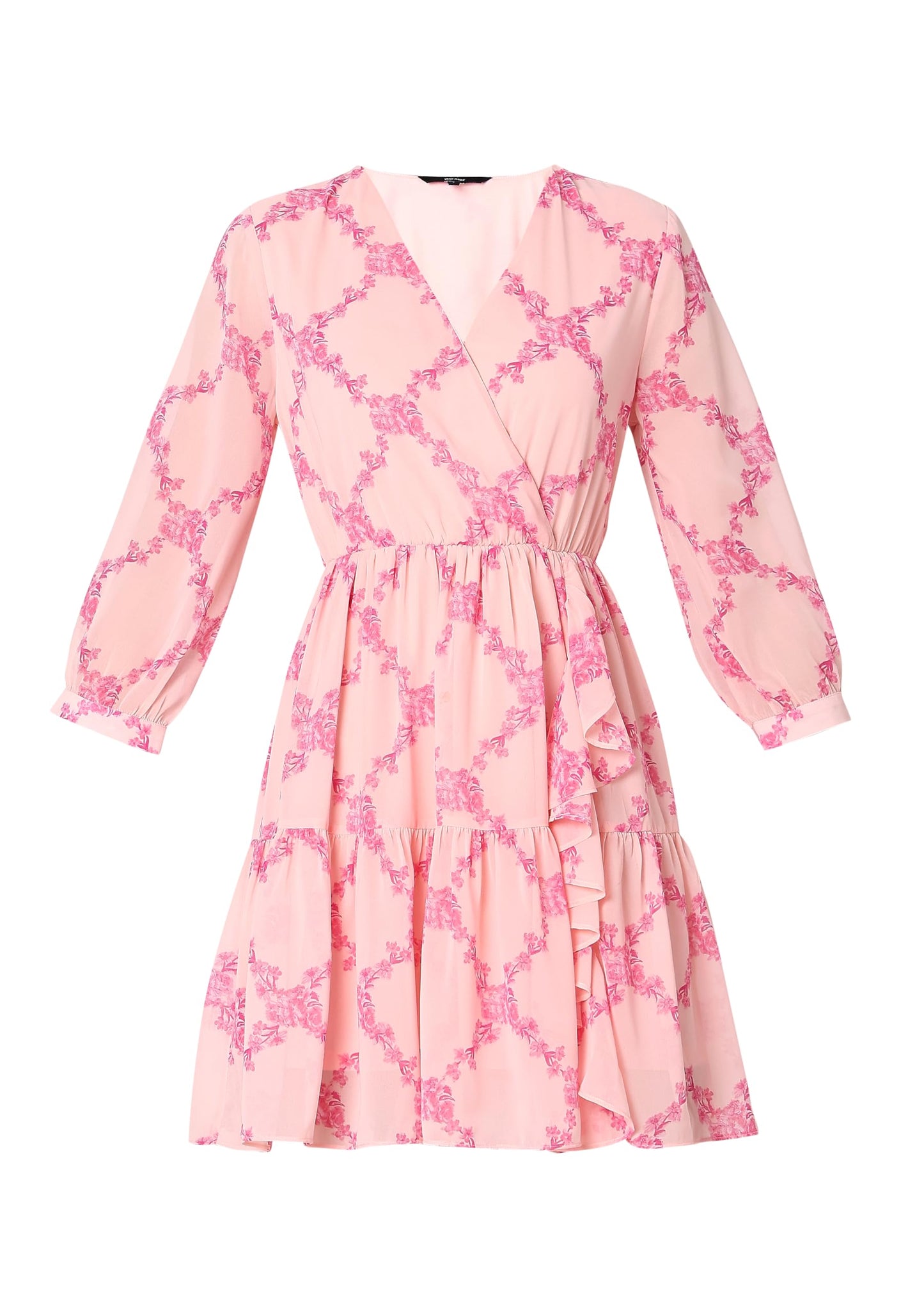 Vero Moda Women's Polyester Fit and Flare Above The Knee Dress (10319682-Candy Pink_Candy