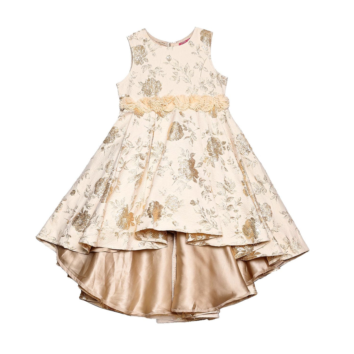 BIBA Girl Printed Gathered Kid(KW5585_Beige_5)