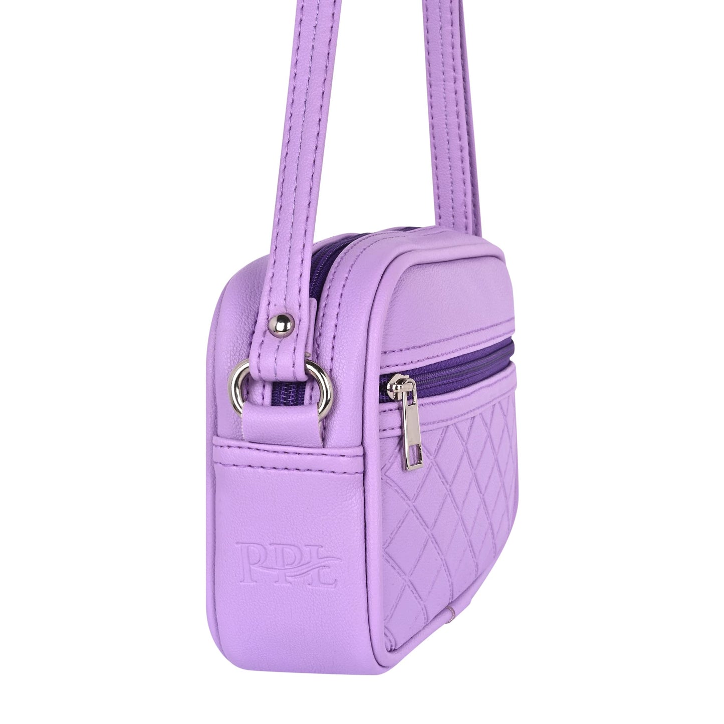 Pramadda Pure Luxury Emboss Faux Leather Sling Bag For Women Stylish | Side Crossbody Shoulder Purse Handbag | Birthday Gift Item Women (Gorgeous Lilac)