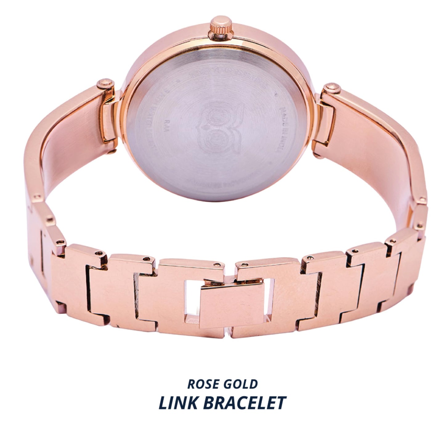 Chumbak Nocturnal Metal Watch | Rosegold with Lilac Dial|Stylish Fashion Watch for Casual/Work|Gifts for Women/Girls/Ladies|Wrist Watches for Women