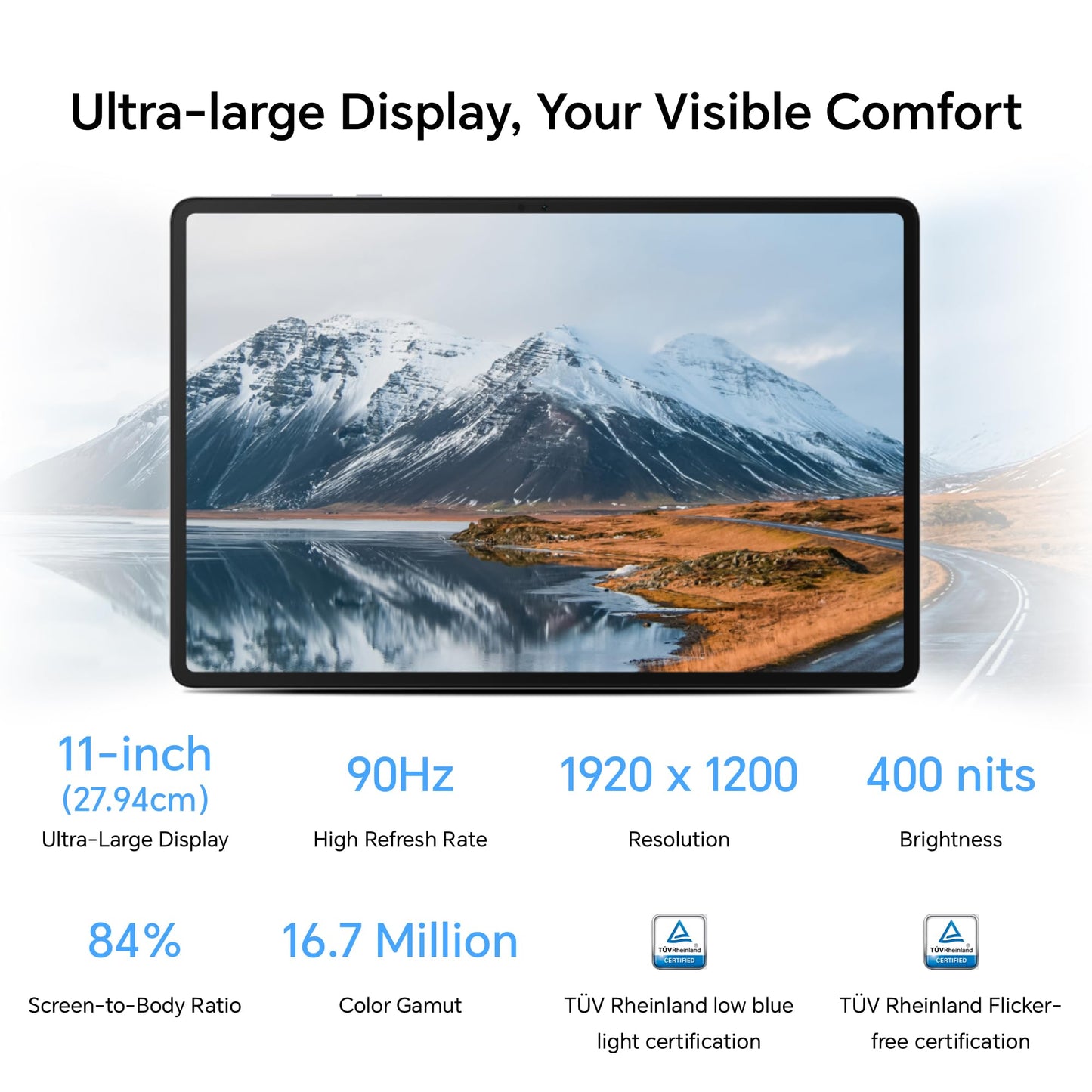 HONOR Pad X8a (Smartchoice) Wi-Fi Tablet with Free Flip-Cover 27.94Cm (11 Inch),4GB Ram 128 GB ROM Expandable Up to 1TB FHD Display 90Hz,8300Mah Battery,Quad Speakers,Snapdragon 680,Android 14,Grey