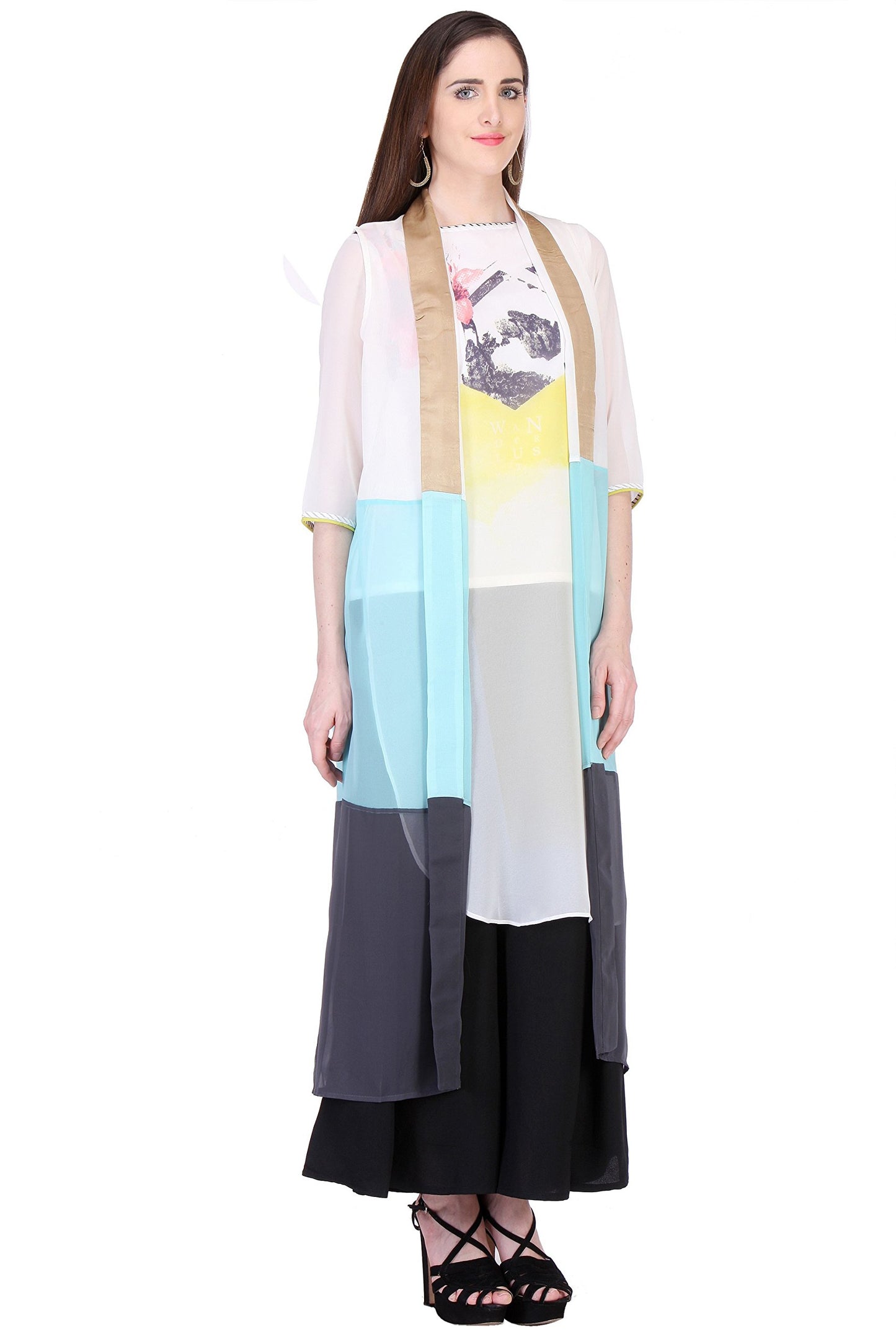 W for Woman Women's Cape Gilet (16AU32520-65110_White_12)