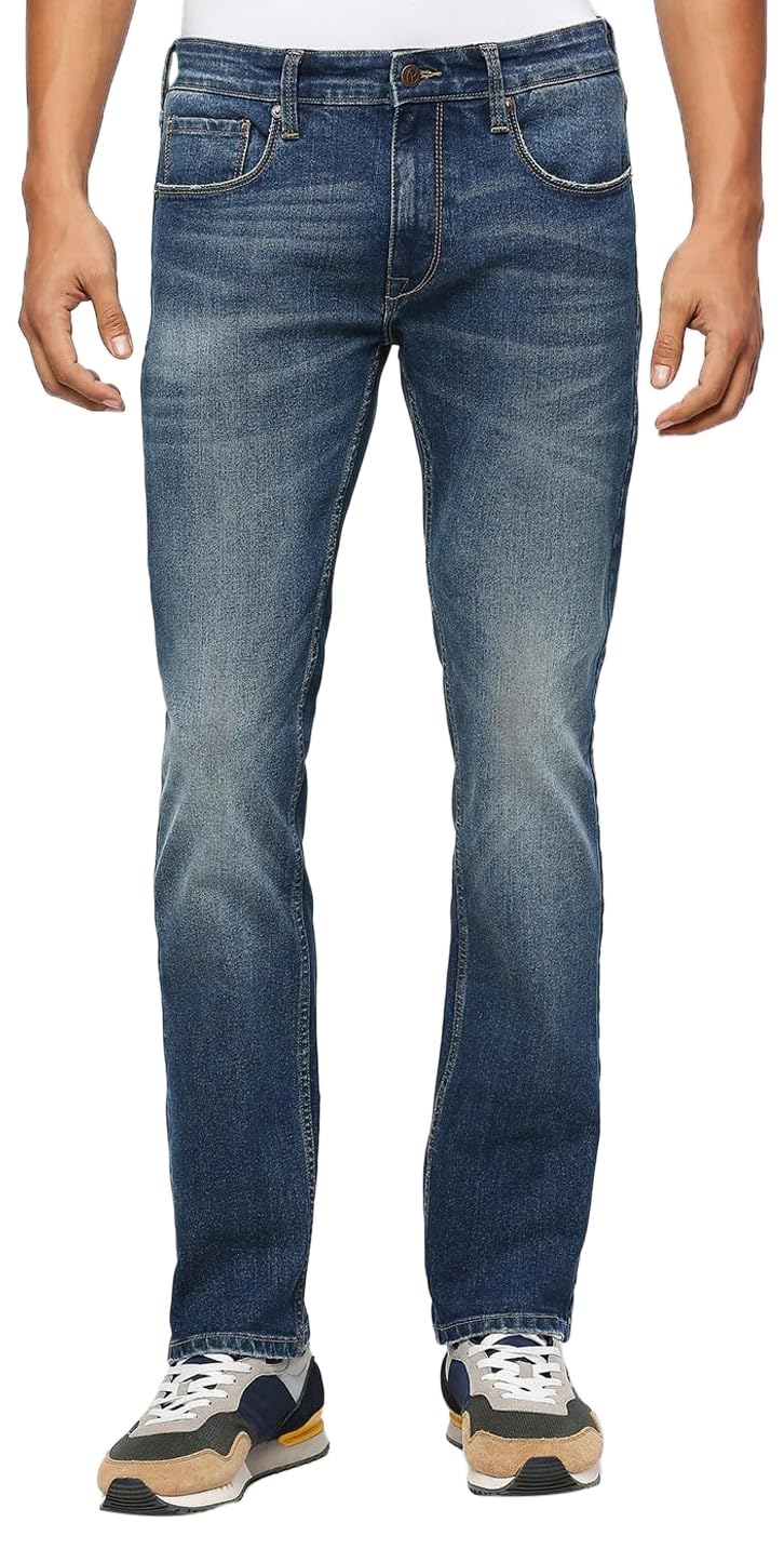 Pepe Jeans Men's Mid Rise Slim Fit Jeans Blue