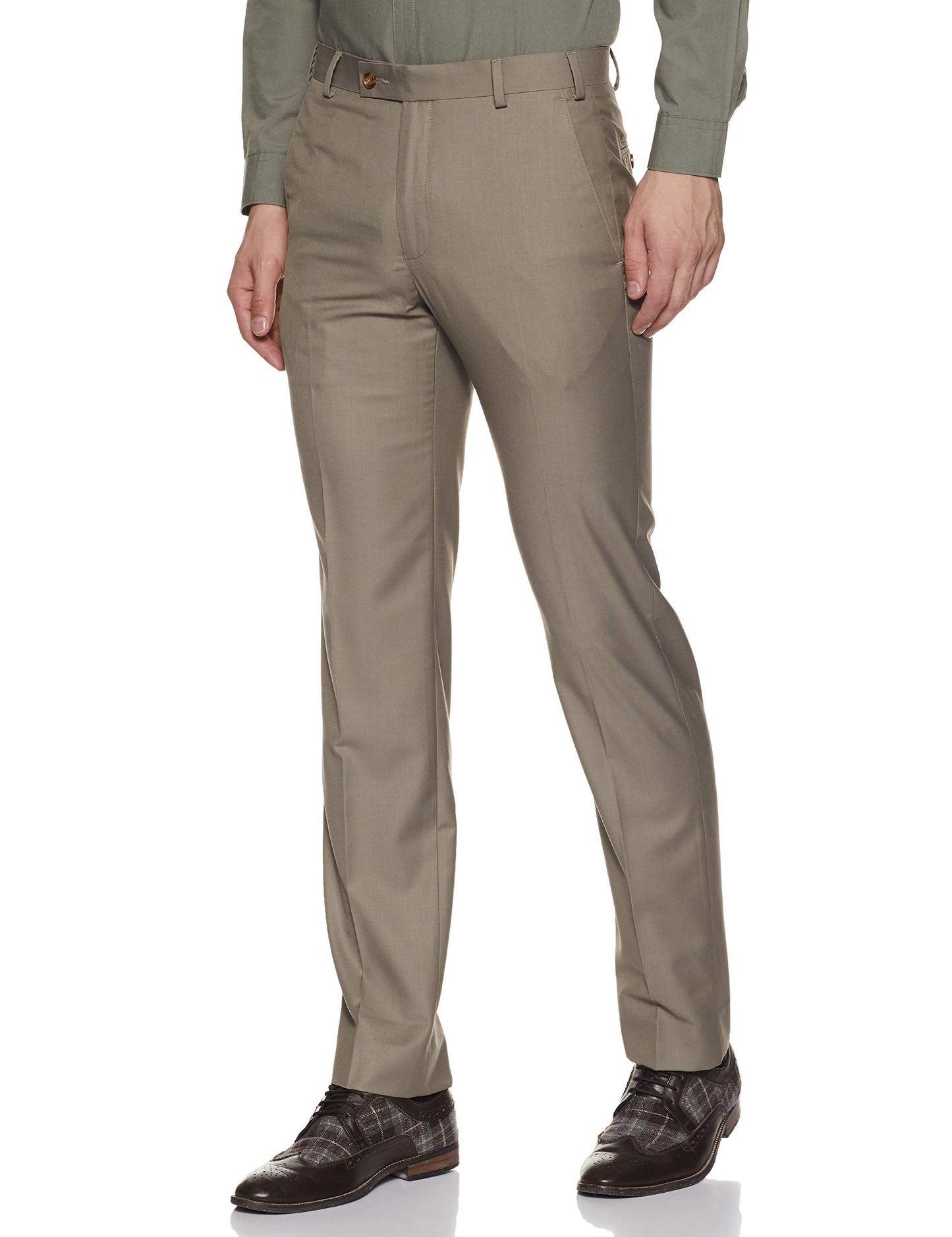 Park Avenue Medium Fawn Trouser (Size: 44)-PMTQ05513-F3