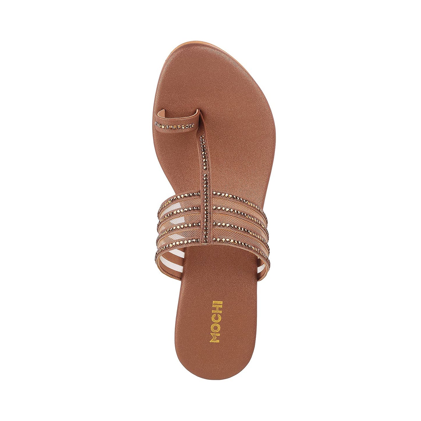 Mochi Womens Synthetic Antic Gold Slip Ons (Size (7 UK (40 EU))