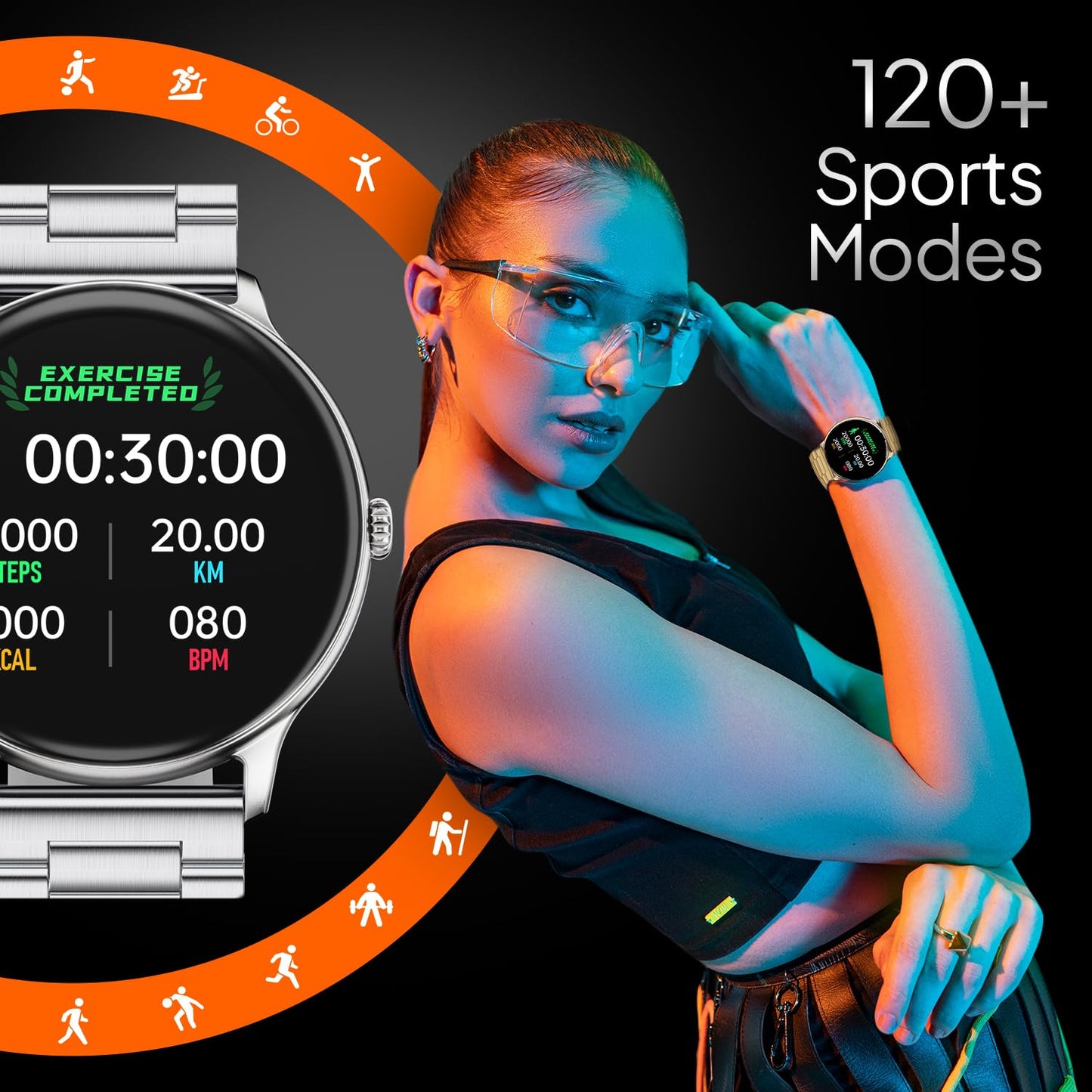 Fire-Boltt Newly Launched Phoenix Ultra Blaze Luxury Stainless Steel, Bluetooth Calling Smart Watch, AI Voice Assistant, Metal Body with 120+ Sports Modes, SpO2, Heart Rate Monitoring (Silver)