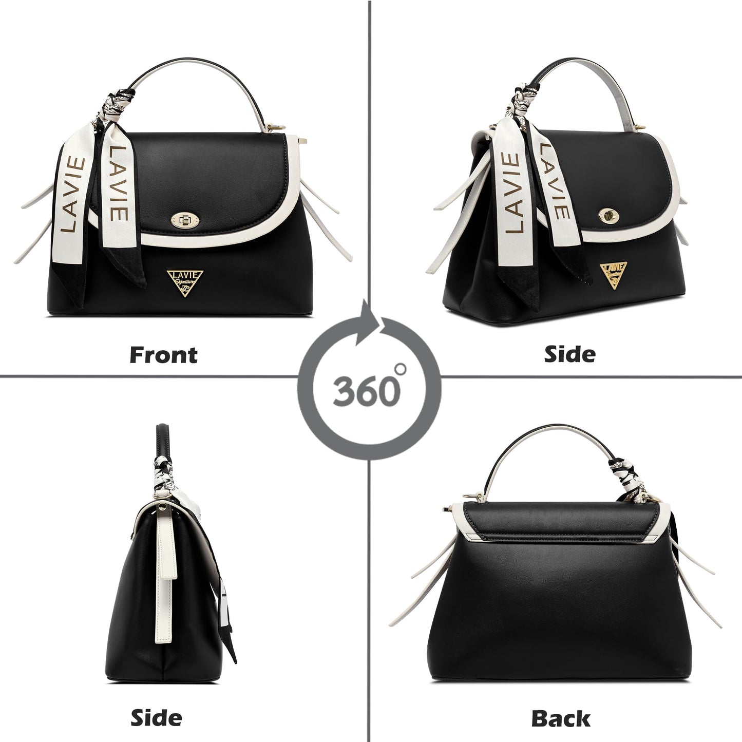 Lavie Signature Women's Plano 2C Flap Satchel Handbag for Women|Satchel Bag for Work|Ladies purse|Stylish Shoulder Bag|Gift For Women