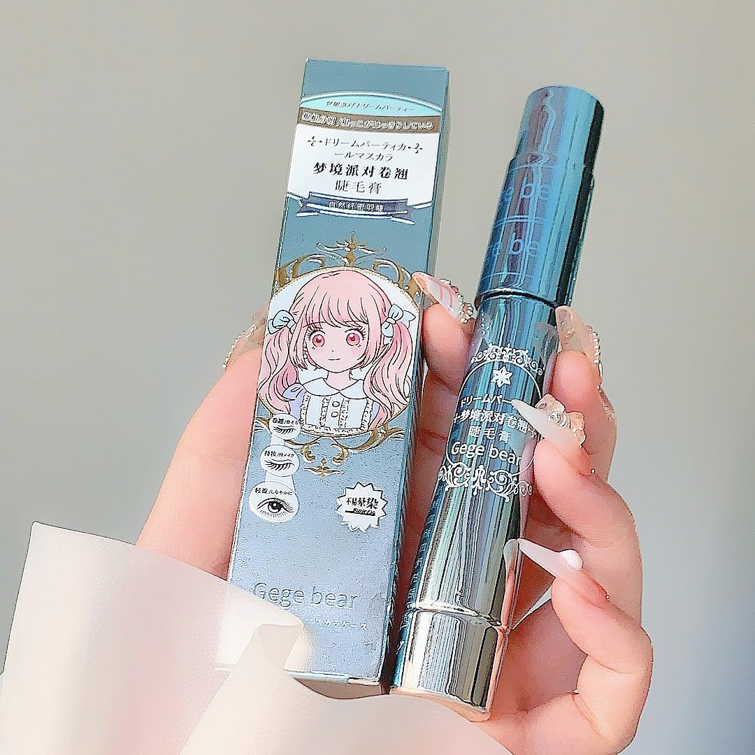 Gege Bear Fiber Curly Mascara: Waterproof, Smudge-Proof Perfection for Women Seeking All-Day Volume, Curl, and Definition – A Must-Have Mascara for Effortlessly Beautiful Eye Makeup (Black, Pack of 1)