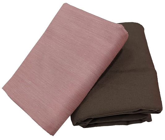 Raymond Trouser Shirt Fabric Combo Box (Unstitched, All Weather Fabric, Premium Fabrics, PINK SHIRT Brown PANT)