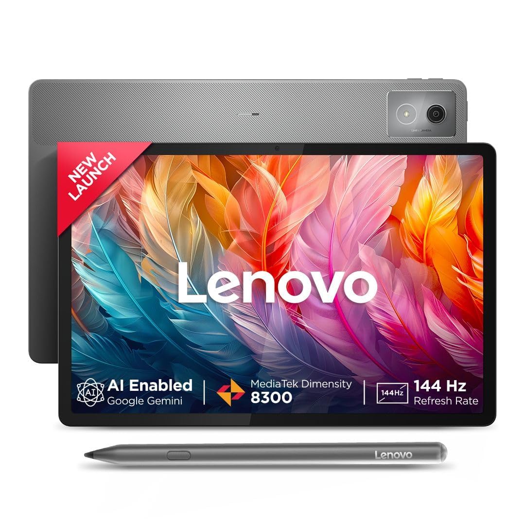 Lenovo {Smartchoice} Idea Tab Pro with Pen Plus|12.7" 3K Display|144 Hz Refresh|12 GB RAM, 256 GB ROM| AI-Enabled| MediaTek Dimensity 8300|Quad JBL Speakers|10200 mAh Battery with 45 W Charger|WiFi 6e