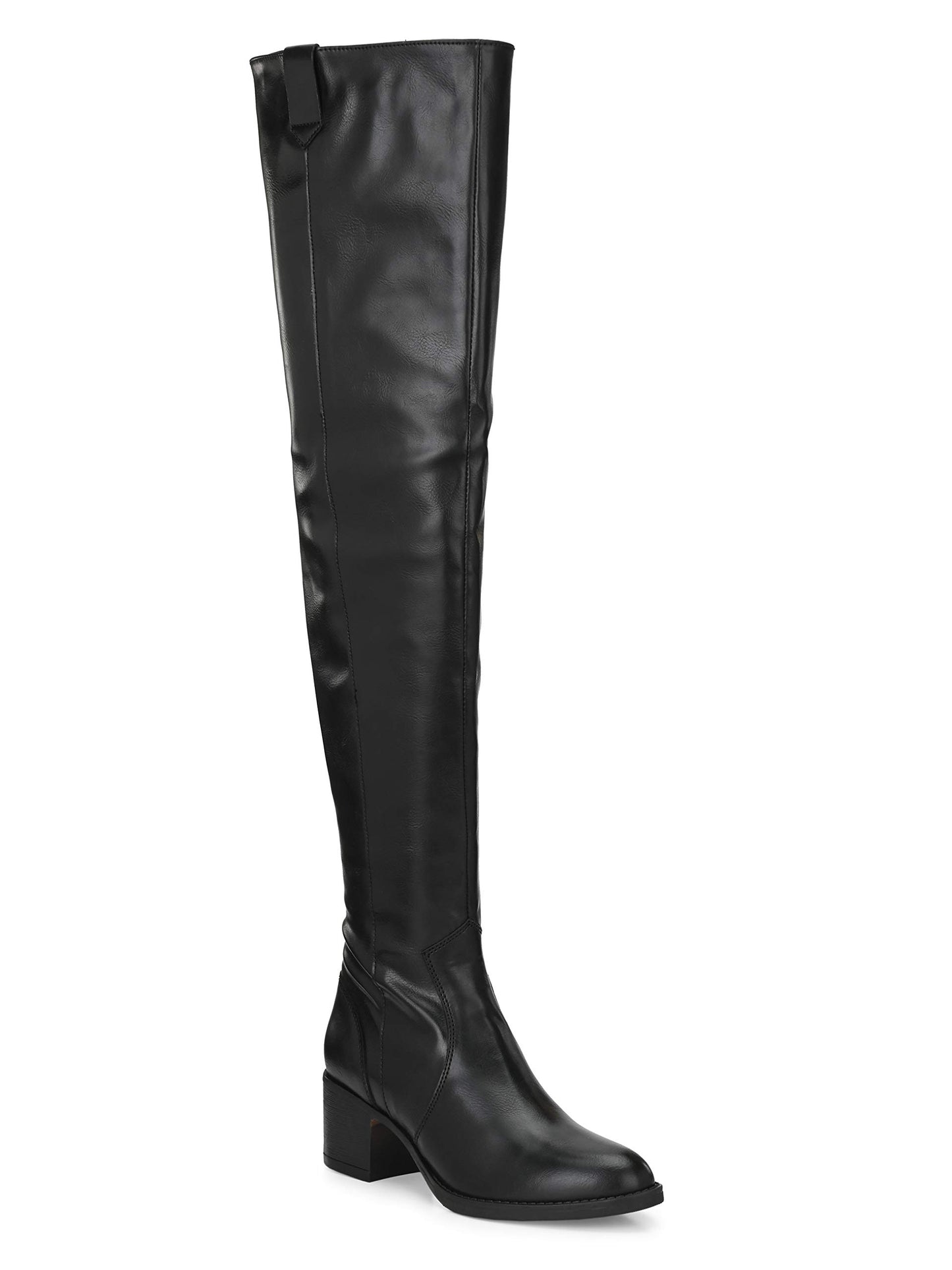 Delize Women's Thigh high Boots (Black, Numeric_6)