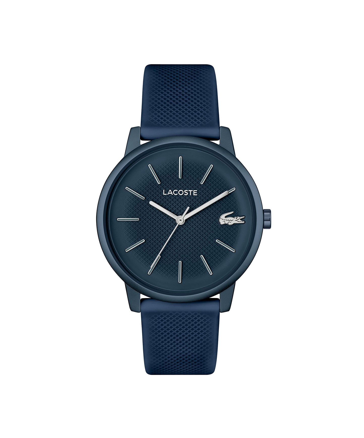 Lacoste Lacoste.12.12 Move Qtz Basic Blue Round Dial Men's Watch|Blue Silicone Material|Multi Color Band - 2011241