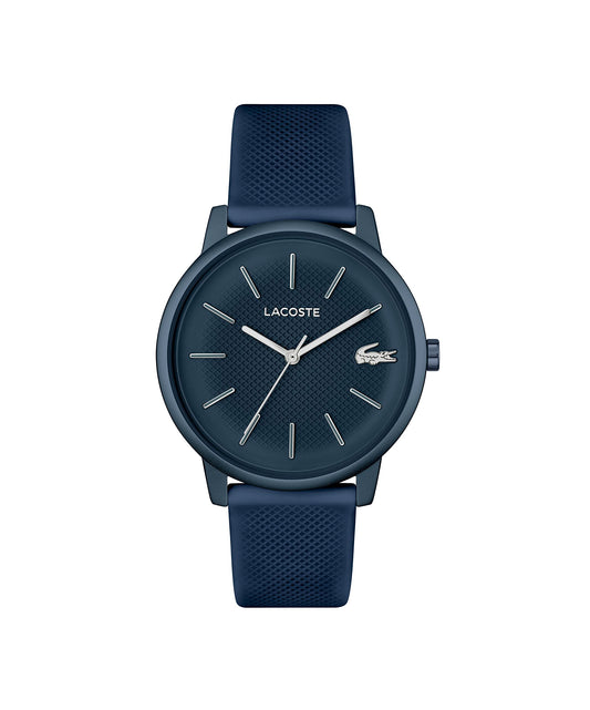 Lacoste Lacoste.12.12 Move Qtz Basic Blue Round Dial Men's Watch|Blue Silicone Material|Multi Color Band - 2011241