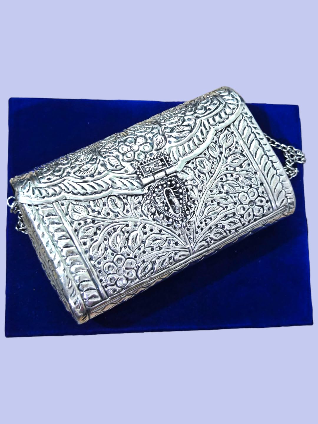 Trend Overseas Women gift Silver Brass Metal bag Bridal Clutch Girls Party Purse