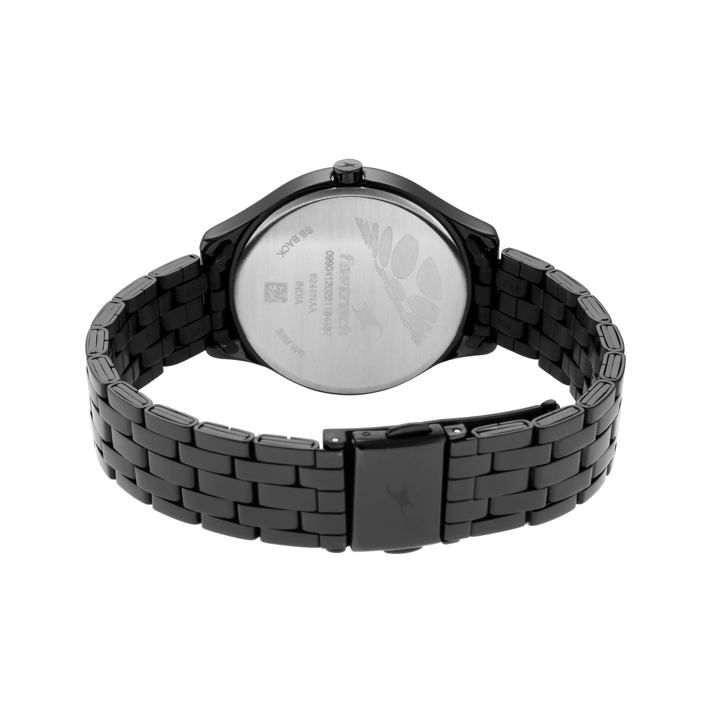 Fastrack Stunners Quartz Analog Black Dial Metal Strap Watch for Girls-NS6248NM01