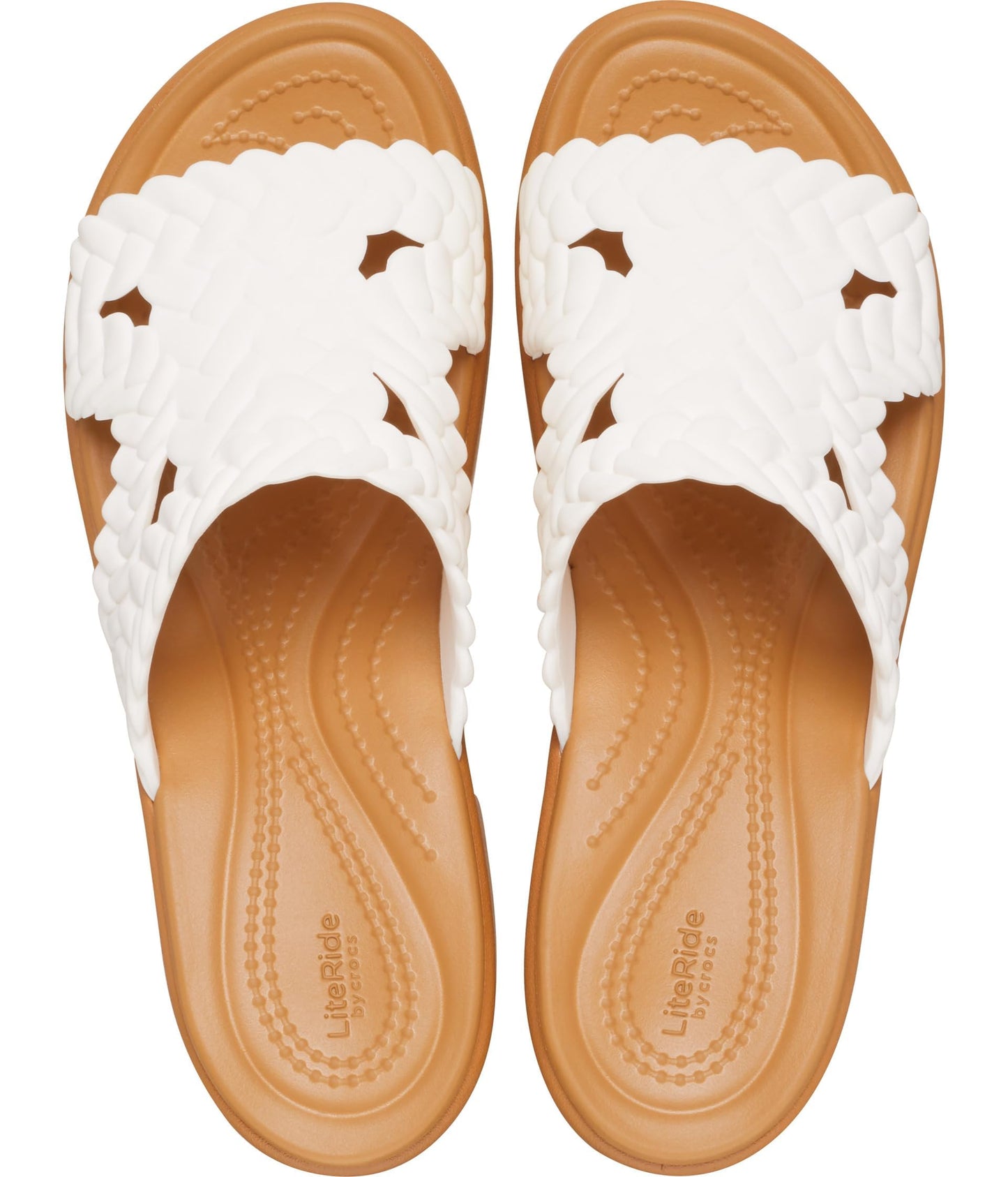 Crocs Women's Brooklyn Heels Heeled Sandal, Chalk Woven, 6