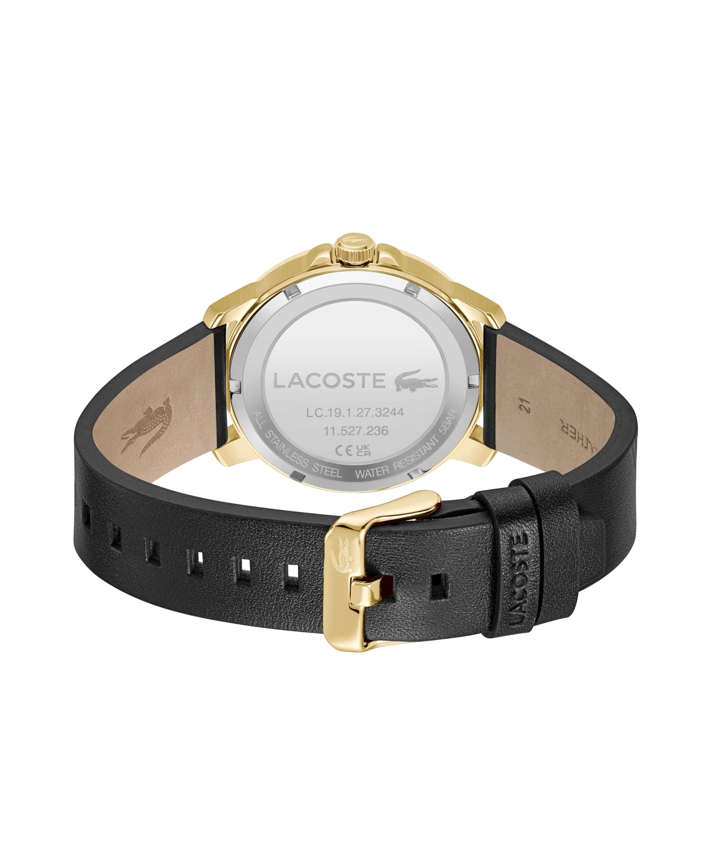 Lacoste Ottawa Qtz Basic Black Round Dial Men's Watch|Leather Material|Multi Color Band - 2011276