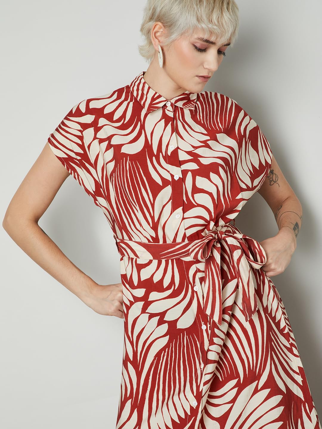 Max Women's Rayon A-Line Below The Knee Dress