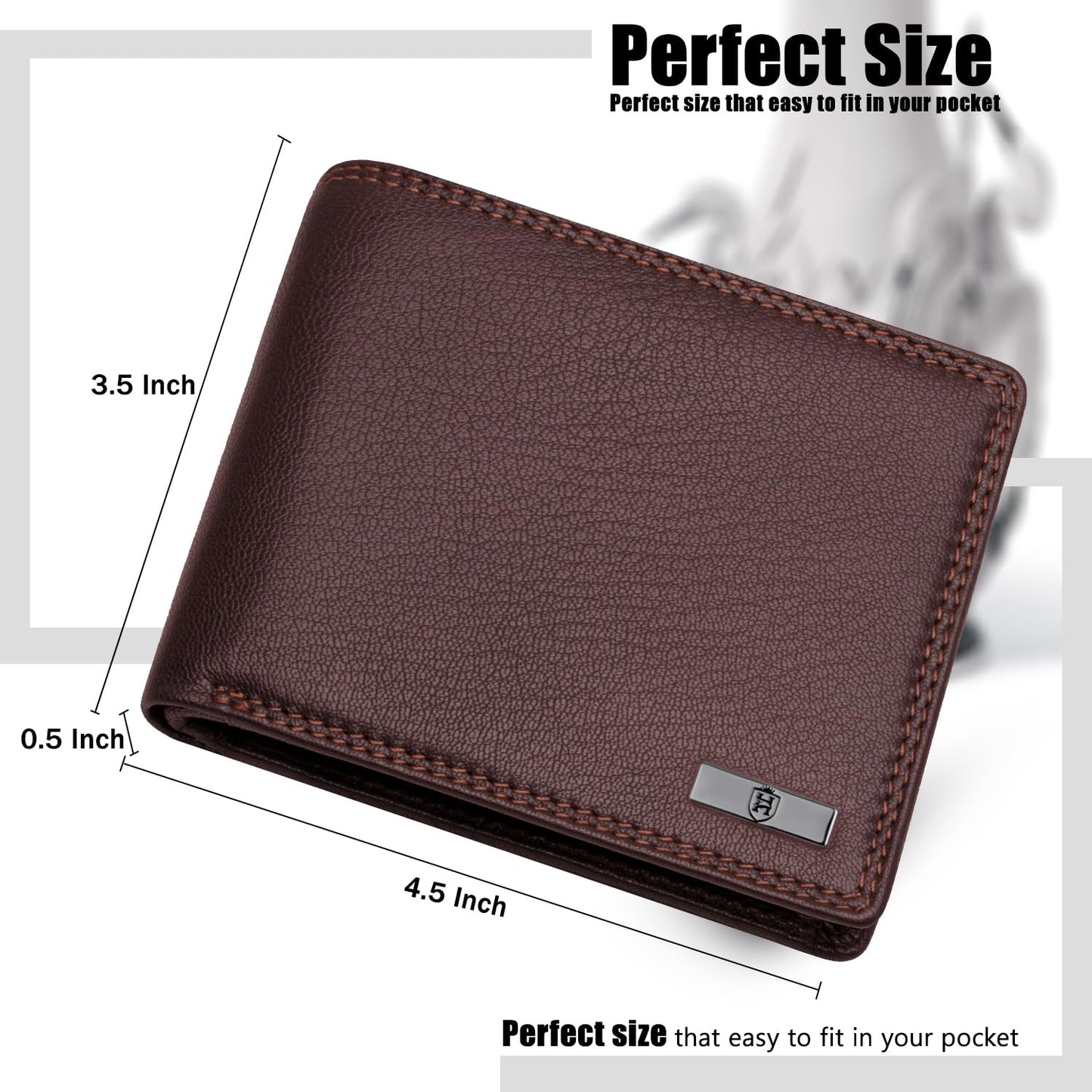 HORNBULL Men's Stella Genuine Leather RFID Blocking Wallet (BW10447)