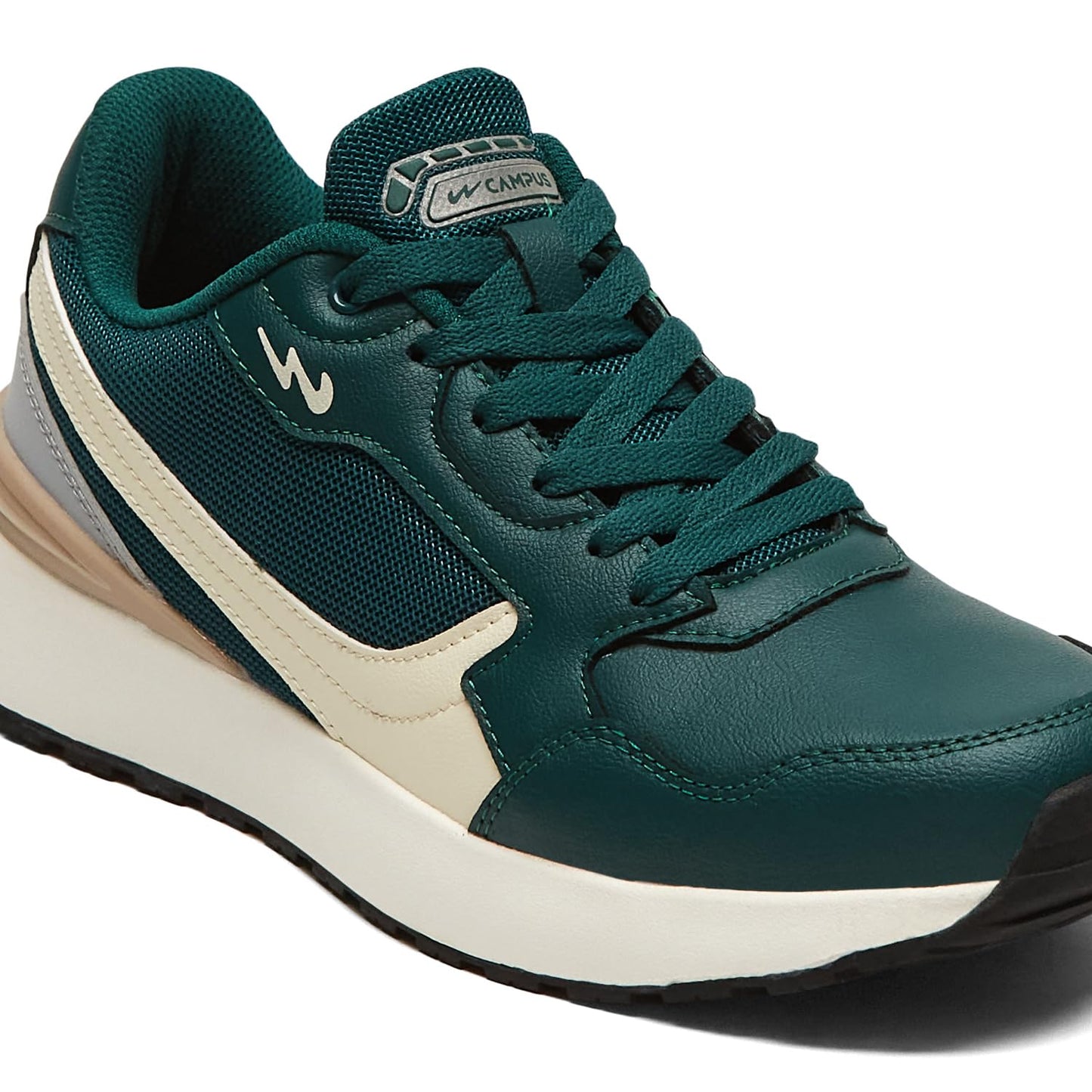 Campus Men's STOM BT.GRN/Off.WHT Sneakers - 10UK/India 1 Pair