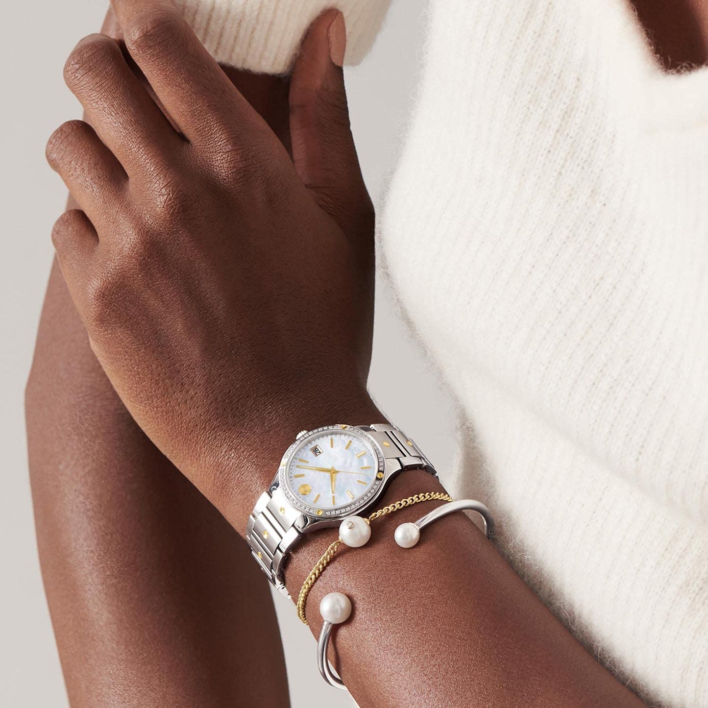 Movado SE. Analog White Dial Women's Watch-0607517