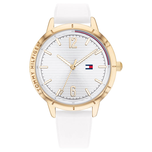 Tommy Hilfiger Quartz White Dial Silicone Strap Watch for Women