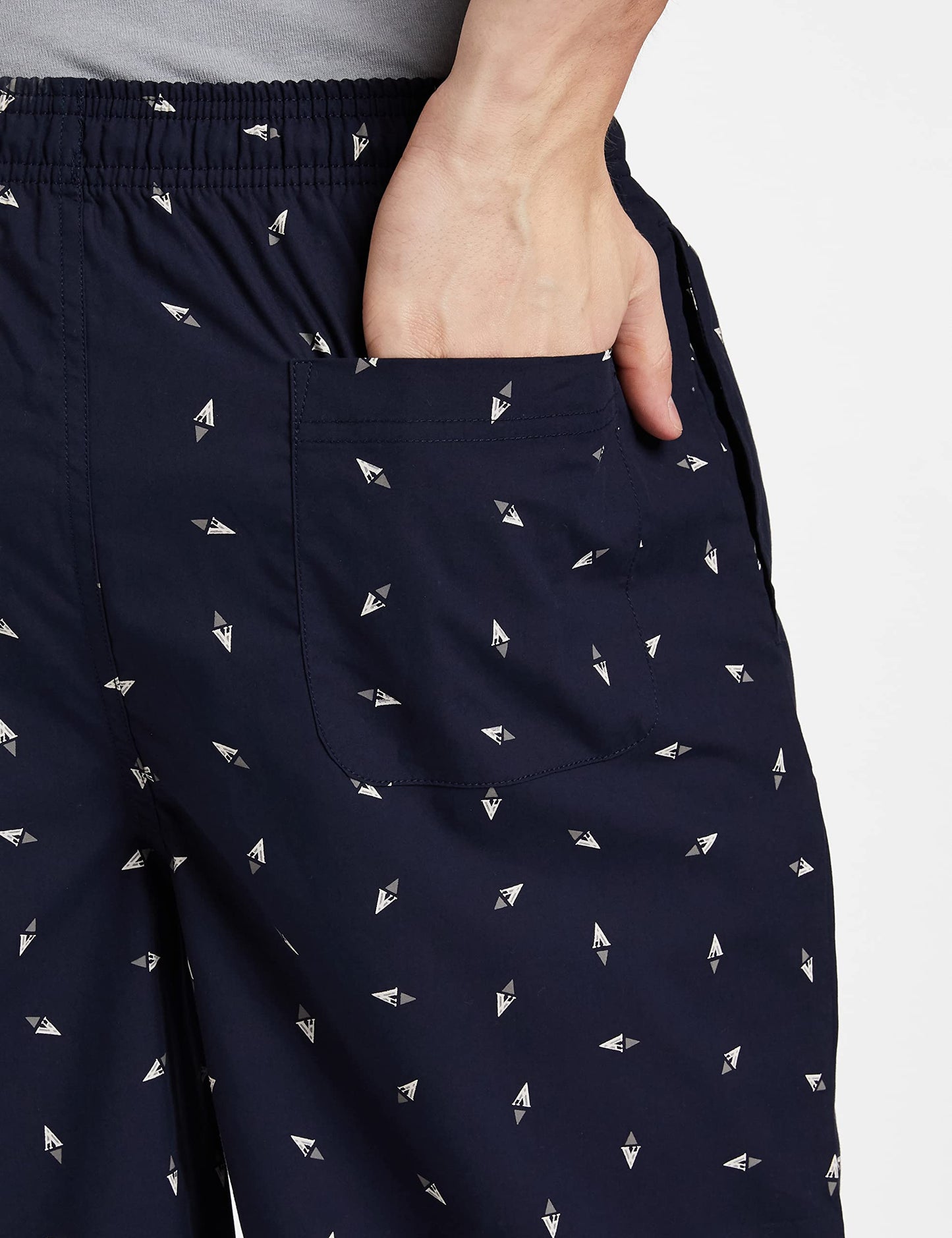 Van Heusen Athleisure Men's Cotton Lounge Shorts (8907670959145_50061_Small_Asp-02)