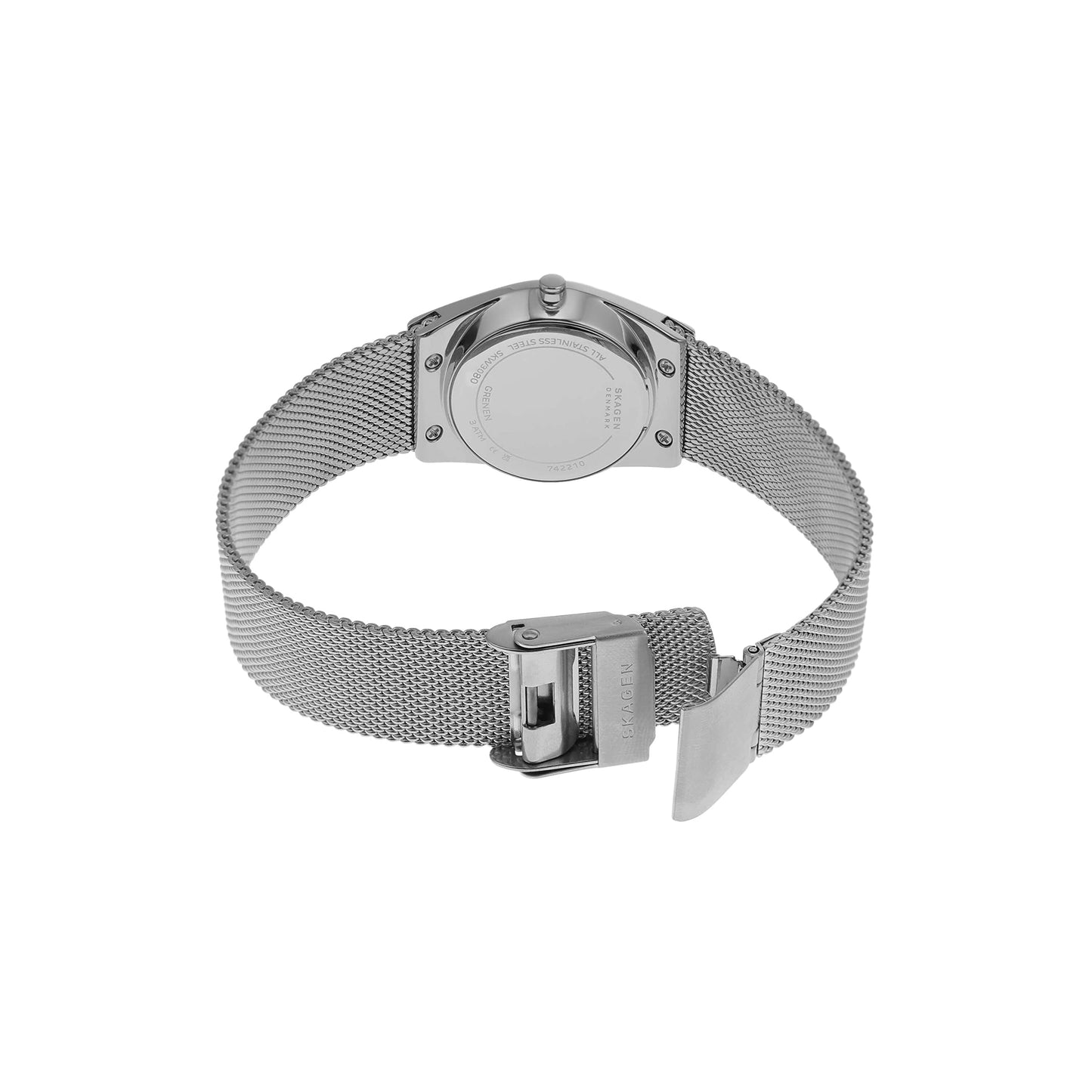 Skagen Women's Stainless Steel Analog Blue Dial Watch-Skw3080, Band Color-Silver