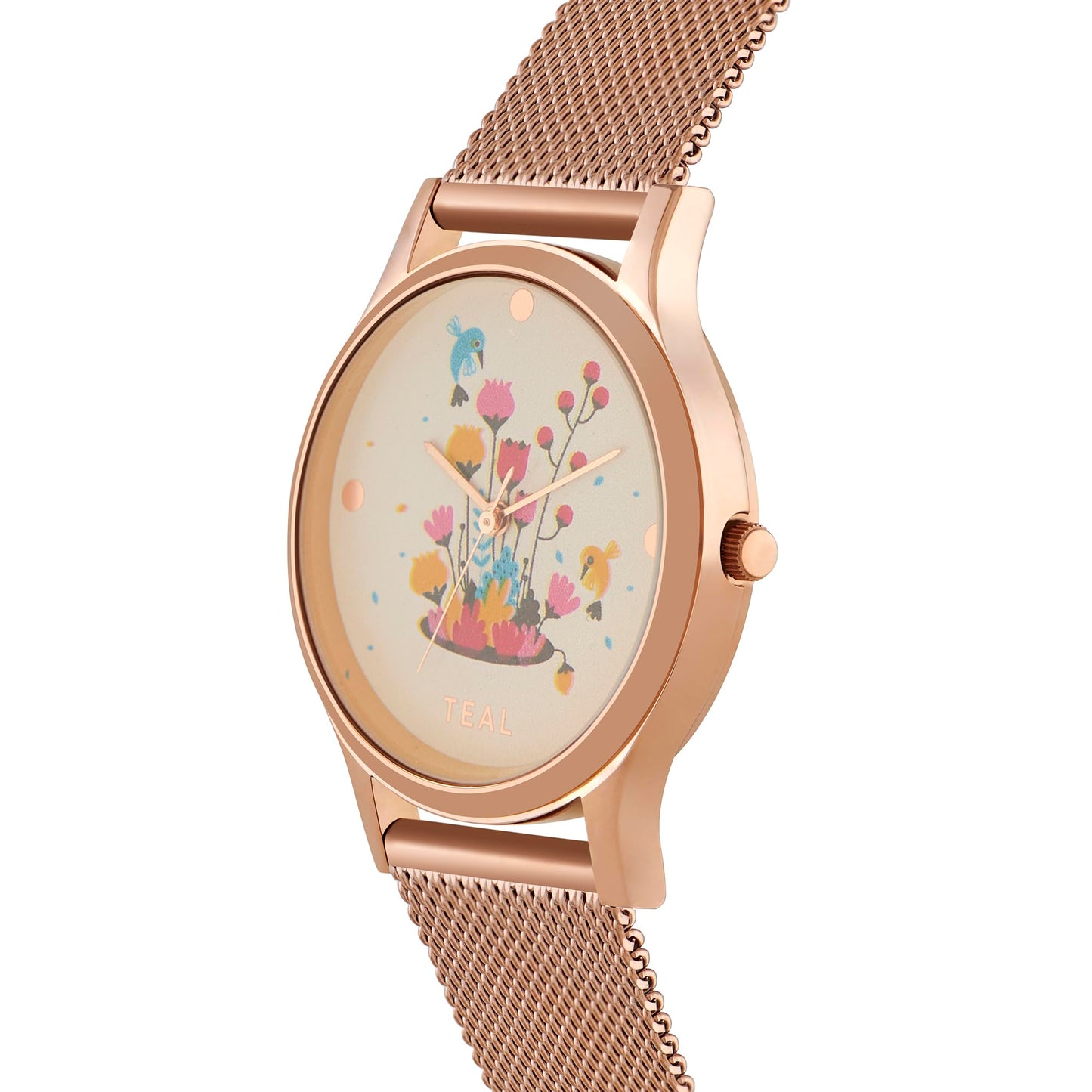 TEAL BY CHUMBAK Round Dial Analog Hand Watch for Women, Gifts for Women/Girls/Ladies, Stylish Fashion Watch for Casual/Work