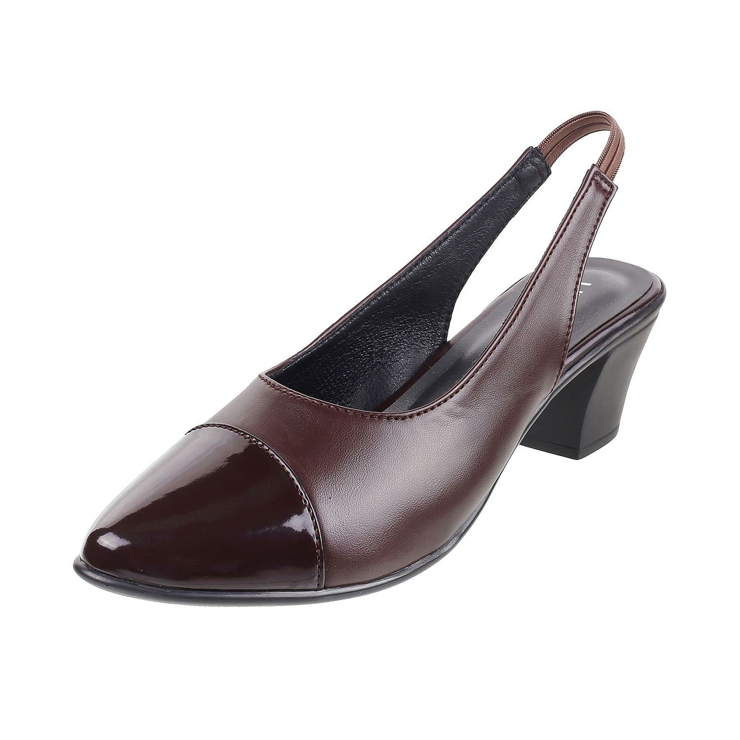Metro Women's Brown Faux Leather Pointed Heel Formal Fashion Sandal - SaumyasStore