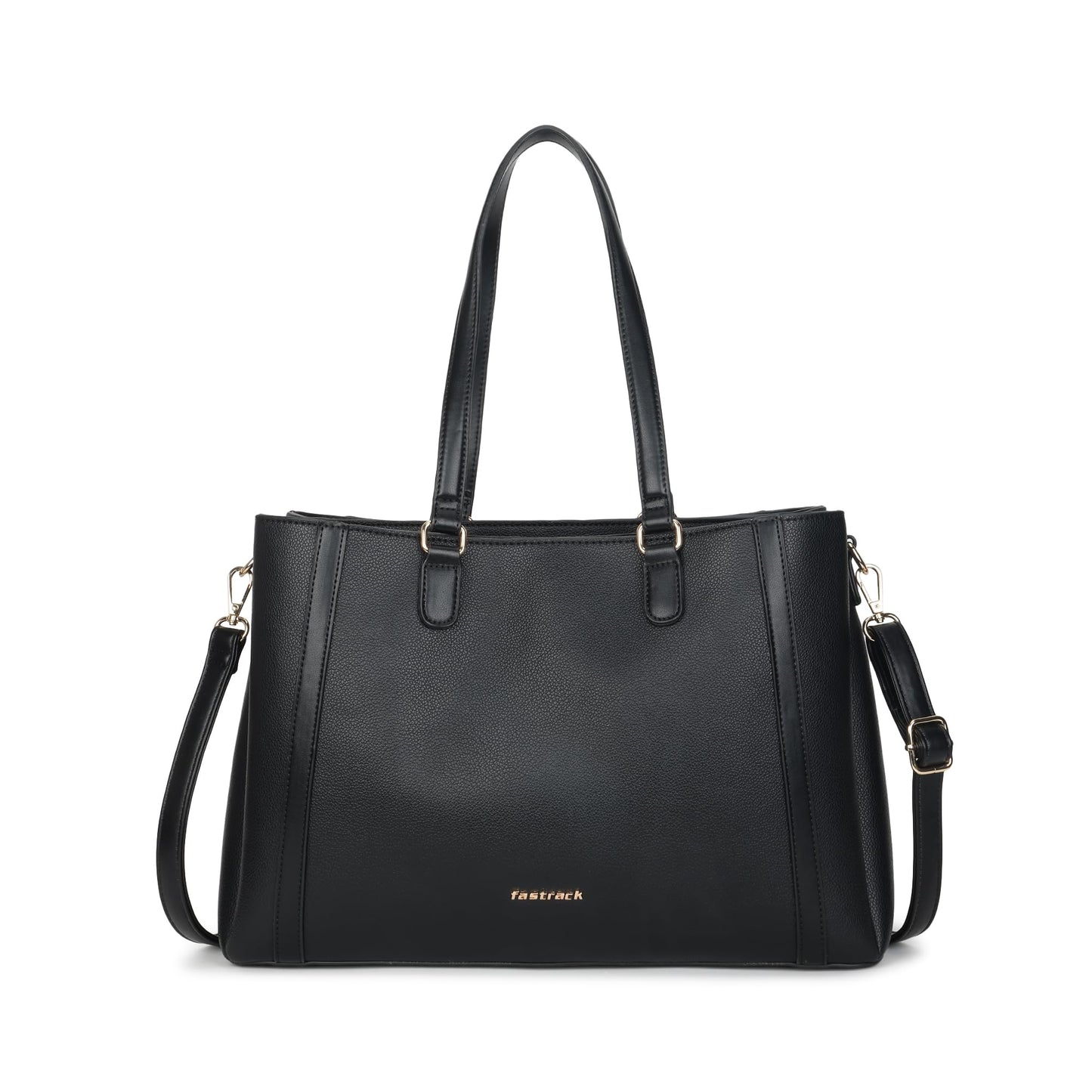 Fastrack PowerEdge Tote | Pebbled Faux-Leather Women’s Laptop Bag | 14-Inch Laptop Compartment, 3 Spacious Sections & Detachable Strap | Work, Travel & Everyday Tote