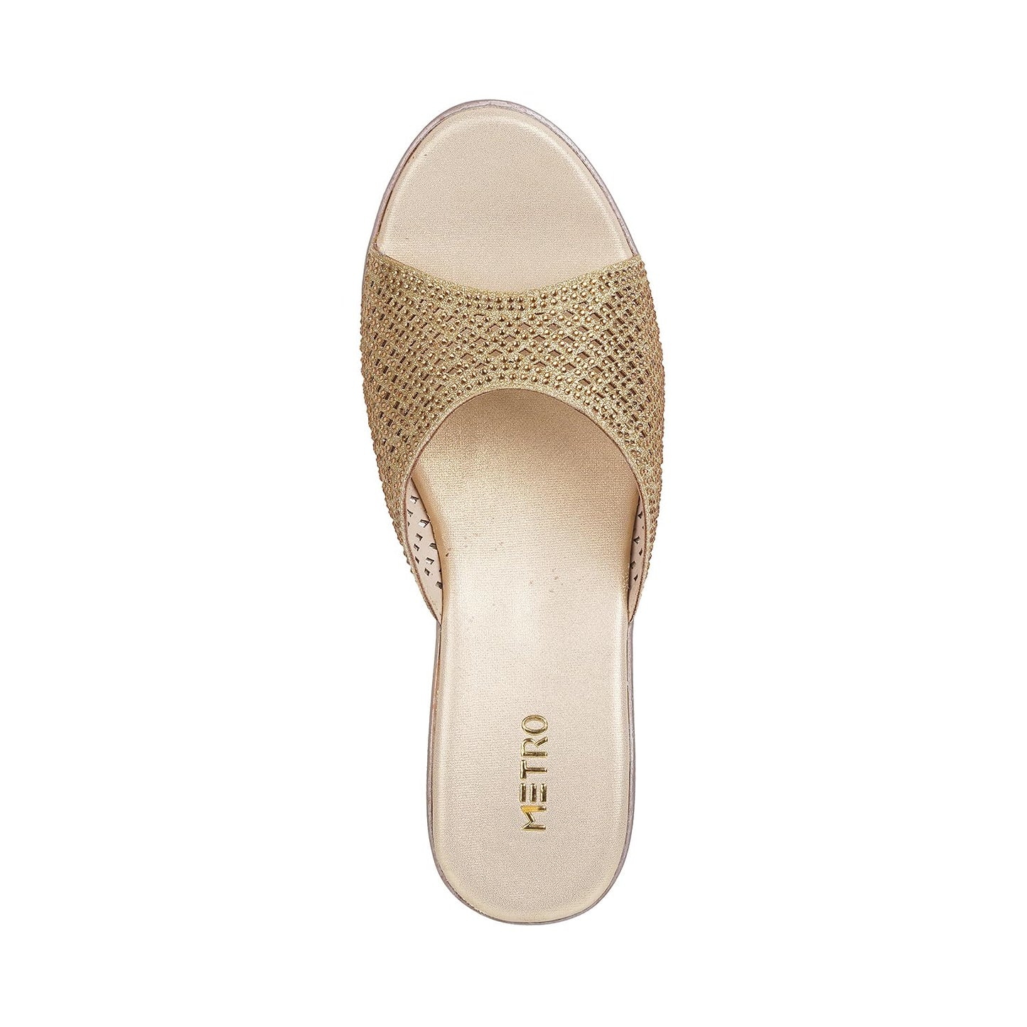Metro Women Gold Synthetic Sandals - EU/36 UK/3-35-4634
