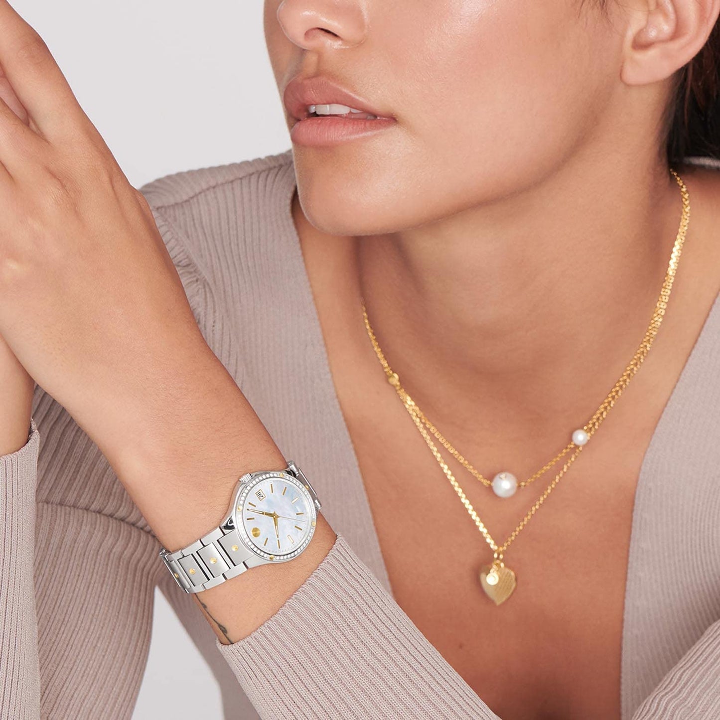 Movado SE. Analog White Dial Women's Watch-0607517